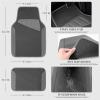 imageCAR PASS Leather Car Seat Covers ampamp Car Floor MatsUniversal Fit for SUV Sedan TruckMesh w 5m SpongeAirbag Compatible Automotive Interior Covers Full Sets Combo Set Black Charcoal GrayAll Gray