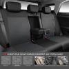 imageCAR PASS Leather Car Seat Covers ampamp Car Floor MatsUniversal Fit for SUV Sedan TruckMesh w 5m SpongeAirbag Compatible Automotive Interior Covers Full Sets Combo Set Black Charcoal GrayBlack and Gray