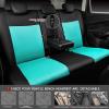 imageCAR PASS Leather Car Seat Covers ampamp Car Floor MatsUniversal Fit for SUV Sedan TruckMesh w 5m SpongeAirbag Compatible Automotive Interior Covers Full Sets Combo Set Black Charcoal GrayMint and Black