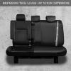 imageCAR PASS Leather Diamond Bling Car Seat Cover 2 Front Interior Sets Waterproof Universal Shining Glitter Crystal Sparkle Fit for 95 Automotive Truck SUV Cute Women Girl Black Silver RhinestoneSilver Rear