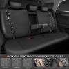 imageCAR PASS Leather Diamond Bling Car Seat Cover 2 Front Interior Sets Waterproof Universal Shining Glitter Crystal Sparkle Fit for 95 Automotive Truck SUV Cute Women Girl Black Silver RhinestoneBlack Eight Seats
