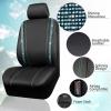 imageCAR PASS Leather Diamond Bling Car Seat Cover 2 Front Interior Sets Waterproof Universal Shining Glitter Crystal Sparkle Fit for 95 Automotive Truck SUV Cute Women Girl Black Silver RhinestoneMint Diamond