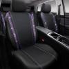 imageCAR PASS Leather Diamond Bling Car Seat Cover 2 Front Interior Sets Waterproof Universal Shining Glitter Crystal Sparkle Fit for 95 Automotive Truck SUV Cute Women Girl Black Silver RhinestoneViolet Diamond