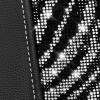 imageCAR PASS Leather Diamond Bling Car Seat Cover 2 Front Interior Sets Waterproof Universal Shining Glitter Crystal Sparkle Fit for 95 Automotive Truck SUV Cute Women Girl Black Silver RhinestoneZebra Print