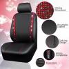 imageCAR PASS Leather Diamond Bling Car Seat Cover 2 Front Interior Sets Waterproof Universal Shining Glitter Crystal Sparkle Fit for 95 Automotive Truck SUV Cute Women Girl Black Silver RhinestoneRed Diamond