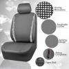 imageCAR PASS Leather Diamond Bling Car Seat Cover 2 Front Interior Sets Waterproof Universal Shining Glitter Crystal Sparkle Fit for 95 Automotive Truck SUV Cute Women Girl Black Silver RhinestoneGray