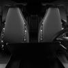 imageCAR PASS Leather Diamond Bling Car Seat Cover 2 Front Interior Sets Waterproof Universal Shining Glitter Crystal Sparkle Fit for 95 Automotive Truck SUV Cute Women Girl Black Silver RhinestoneBlack Rhinestone