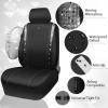 imageCAR PASS Leather Diamond Bling Car Seat Cover 2 Front Interior Sets Waterproof Universal Shining Glitter Crystal Sparkle Fit for 95 Automotive Truck SUV Cute Women Girl Black Silver RhinestoneSilver Oxford