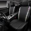 imageCAR PASS Leather Diamond Bling Car Seat Cover 2 Front Interior Sets Waterproof Universal Shining Glitter Crystal Sparkle Fit for 95 Automotive Truck SUV Cute Women Girl Black Silver RhinestoneMulticolor