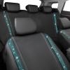 imageCAR PASS Leather Diamond Bling Car Seat Cover 2 Front Interior Sets Waterproof Universal Shining Glitter Crystal Sparkle Fit for 95 Automotive Truck SUV Cute Women Girl Black Silver RhinestoneMint Diamond