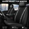 imageCAR PASS Leather Diamond Bling Car Seat Cover 2 Front Interior Sets Waterproof Universal Shining Glitter Crystal Sparkle Fit for 95 Automotive Truck SUV Cute Women Girl Black Silver RhinestoneBlack Velvet Silver Diamond