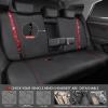 imageCAR PASS Leather Diamond Bling Car Seat Cover 2 Front Interior Sets Waterproof Universal Shining Glitter Crystal Sparkle Fit for 95 Automotive Truck SUV Cute Women Girl Black Silver RhinestoneRed Diamond