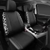 imageCAR PASS Leather Diamond Bling Car Seat Cover 2 Front Interior Sets Waterproof Universal Shining Glitter Crystal Sparkle Fit for 95 Automotive Truck SUV Cute Women Girl Black Silver RhinestoneCow Diamond
