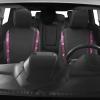 imageCAR PASS Leather Diamond Bling Car Seat Cover 2 Front Interior Sets Waterproof Universal Shining Glitter Crystal Sparkle Fit for 95 Automotive Truck SUV Cute Women Girl Black Silver RhinestonePink