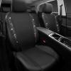imageCAR PASS Leather Diamond Bling Car Seat Cover 2 Front Interior Sets Waterproof Universal Shining Glitter Crystal Sparkle Fit for 95 Automotive Truck SUV Cute Women Girl Black Silver RhinestoneBlack