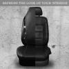 imageCAR PASS Leather Diamond Bling Car Seat Cover 2 Front Interior Sets Waterproof Universal Shining Glitter Crystal Sparkle Fit for 95 Automotive Truck SUV Cute Women Girl Black Silver RhinestoneBlack Rhinestone