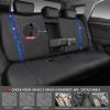 imageCAR PASS Leather Diamond Bling Car Seat Cover 2 Front Interior Sets Waterproof Universal Shining Glitter Crystal Sparkle Fit for 95 Automotive Truck SUV Cute Women Girl Black Silver RhinestoneBlue Diamond