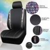 imageCAR PASS Leather Diamond Bling Car Seat Cover 2 Front Interior Sets Waterproof Universal Shining Glitter Crystal Sparkle Fit for 95 Automotive Truck SUV Cute Women Girl Black Silver RhinestoneMulticolor Diamond