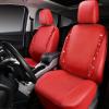 imageCAR PASS Leather Diamond Bling Car Seat Cover 2 Front Interior Sets Waterproof Universal Shining Glitter Crystal Sparkle Fit for 95 Automotive Truck SUV Cute Women Girl Black Silver RhinestoneRed leather