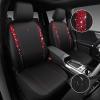 imageCAR PASS Leather Diamond Bling Car Seat Cover 2 Front Interior Sets Waterproof Universal Shining Glitter Crystal Sparkle Fit for 95 Automotive Truck SUV Cute Women Girl Black Silver RhinestoneRed Oxford
