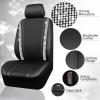 imageCAR PASS Leather Diamond Bling Car Seat Cover 2 Front Interior Sets Waterproof Universal Shining Glitter Crystal Sparkle Fit for 95 Automotive Truck SUV Cute Women Girl Black Silver RhinestoneSilver 8 Seats