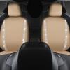 imageCAR PASS Leather Diamond Bling Car Seat Cover 2 Front Interior Sets Waterproof Universal Shining Glitter Crystal Sparkle Fit for 95 Automotive Truck SUV Cute Women Girl Black Silver RhinestoneBeige Leather