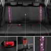 imageCAR PASS Leather Diamond Bling Car Seat Cover 2 Front Interior Sets Waterproof Universal Shining Glitter Crystal Sparkle Fit for 95 Automotive Truck SUV Cute Women Girl Black Silver RhinestonePink Diamond
