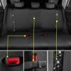 imageCAR PASS Leather Diamond Bling Car Seat Cover 2 Front Interior Sets Waterproof Universal Shining Glitter Crystal Sparkle Fit for 95 Automotive Truck SUV Cute Women Girl Black Silver RhinestoneBlack Diamond