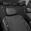 imageCAR PASS Leather Diamond Bling Car Seat Cover 2 Front Interior Sets Waterproof Universal Shining Glitter Crystal Sparkle Fit for 95 Automotive Truck SUV Cute Women Girl Black Silver RhinestoneBlack Diamond