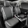imageCAR PASS Leather Diamond Bling Car Seat Cover 2 Front Interior Sets Waterproof Universal Shining Glitter Crystal Sparkle Fit for 95 Automotive Truck SUV Cute Women Girl Black Silver RhinestoneGray