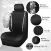imageCAR PASS Leather Diamond Bling Car Seat Cover 2 Front Interior Sets Waterproof Universal Shining Glitter Crystal Sparkle Fit for 95 Automotive Truck SUV Cute Women Girl Black Silver RhinestoneSilver Mesh
