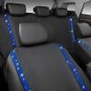 imageCAR PASS Leather Diamond Bling Car Seat Cover 2 Front Interior Sets Waterproof Universal Shining Glitter Crystal Sparkle Fit for 95 Automotive Truck SUV Cute Women Girl Black Silver RhinestoneBlue Diamond