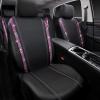 imageCAR PASS Leather Diamond Bling Car Seat Cover 2 Front Interior Sets Waterproof Universal Shining Glitter Crystal Sparkle Fit for 95 Automotive Truck SUV Cute Women Girl Black Silver RhinestonePink Diamond
