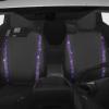 imageCAR PASS Leather Diamond Bling Car Seat Cover 2 Front Interior Sets Waterproof Universal Shining Glitter Crystal Sparkle Fit for 95 Automotive Truck SUV Cute Women Girl Black Silver RhinestoneViolet Purple