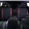 imageCAR PASS Leather Diamond Bling Car Seat Cover 2 Front Interior Sets Waterproof Universal Shining Glitter Crystal Sparkle Fit for 95 Automotive Truck SUV Cute Women Girl Black Silver RhinestoneRed