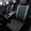 imageCAR PASS Leather Diamond Bling Car Seat Cover 2 Front Interior Sets Waterproof Universal Shining Glitter Crystal Sparkle Fit for 95 Automotive Truck SUV Cute Women Girl Black Silver RhinestoneMint