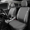 imageCAR PASS Leather Diamond Bling Car Seat Cover 2 Front Interior Sets Waterproof Universal Shining Glitter Crystal Sparkle Fit for 95 Automotive Truck SUV Cute Women Girl Black Silver RhinestoneGray Leather