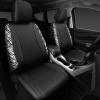imageCAR PASS Leather Diamond Bling Car Seat Cover 2 Front Interior Sets Waterproof Universal Shining Glitter Crystal Sparkle Fit for 95 Automotive Truck SUV Cute Women Girl Black Silver RhinestoneZebra Print