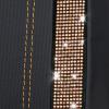 imageCAR PASS Leather Diamond Bling Car Seat Cover 2 Front Interior Sets Waterproof Universal Shining Glitter Crystal Sparkle Fit for 95 Automotive Truck SUV Cute Women Girl Black Silver RhinestoneGold