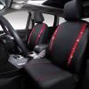 imageCAR PASS Leather Diamond Bling Car Seat Cover 2 Front Interior Sets Waterproof Universal Shining Glitter Crystal Sparkle Fit for 95 Automotive Truck SUV Cute Women Girl Black Silver RhinestoneRed
