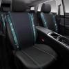 imageCAR PASS Leather Diamond Bling Car Seat Cover 2 Front Interior Sets Waterproof Universal Shining Glitter Crystal Sparkle Fit for 95 Automotive Truck SUV Cute Women Girl Black Silver RhinestoneMint Diamond
