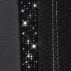 imageCAR PASS Leather Diamond Bling Car Seat Cover 2 Front Interior Sets Waterproof Universal Shining Glitter Crystal Sparkle Fit for 95 Automotive Truck SUV Cute Women Girl Black Silver RhinestoneBlack Mesh