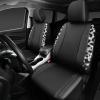 imageCAR PASS Leather Diamond Bling Car Seat Cover 2 Front Interior Sets Waterproof Universal Shining Glitter Crystal Sparkle Fit for 95 Automotive Truck SUV Cute Women Girl Black Silver RhinestoneCow Diamond