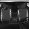 imageCAR PASS Leather Diamond Bling Car Seat Cover 2 Front Interior Sets Waterproof Universal Shining Glitter Crystal Sparkle Fit for 95 Automotive Truck SUV Cute Women Girl Black Silver RhinestoneSilver