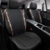 imageCAR PASS Leather Diamond Bling Car Seat Cover 2 Front Interior Sets Waterproof Universal Shining Glitter Crystal Sparkle Fit for 95 Automotive Truck SUV Cute Women Girl Black Silver RhinestoneChampagne Gold Diamond