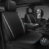 imageCAR PASS Leather Diamond Bling Car Seat Cover 2 Front Interior Sets Waterproof Universal Shining Glitter Crystal Sparkle Fit for 95 Automotive Truck SUV Cute Women Girl Black Silver RhinestoneSilver Mesh