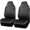 imageCAR PASS Leather Diamond Bling Car Seat Cover 2 Front Interior Sets Waterproof Universal Shining Glitter Crystal Sparkle Fit for 95 Automotive Truck SUV Cute Women Girl Black Silver RhinestoneBlack Rhinestone