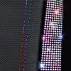 imageCAR PASS Leather Diamond Bling Car Seat Cover 2 Front Interior Sets Waterproof Universal Shining Glitter Crystal Sparkle Fit for 95 Automotive Truck SUV Cute Women Girl Black Silver RhinestoneMulticolor