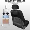 imageCAR PASS Leather Diamond Bling Car Seat Cover 2 Front Interior Sets Waterproof Universal Shining Glitter Crystal Sparkle Fit for 95 Automotive Truck SUV Cute Women Girl Black Silver RhinestoneBlue Oxford