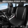 imageCAR PASS Leather Diamond Bling Car Seat Cover 2 Front Interior Sets Waterproof Universal Shining Glitter Crystal Sparkle Fit for 95 Automotive Truck SUV Cute Women Girl Black Silver RhinestoneSilver Mesh